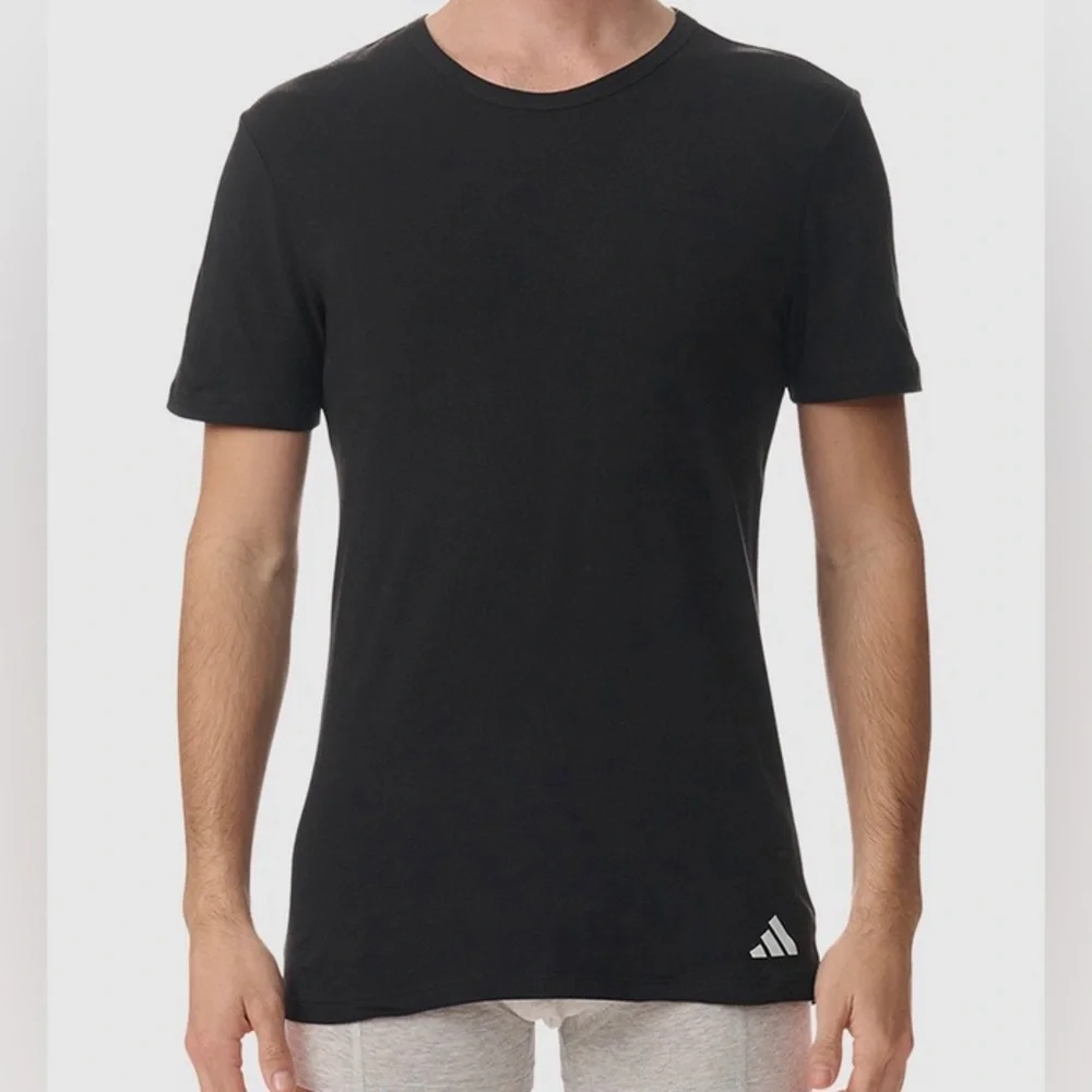 ADIDAS men’s 2 Pack Active Flex Cotton Crew Neck T-Shirt